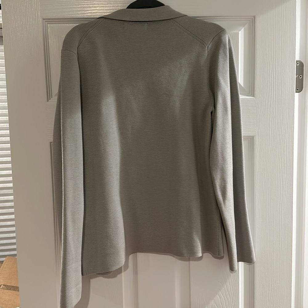 Banana Republic grey knit blazer size M - Picture 2 of 4